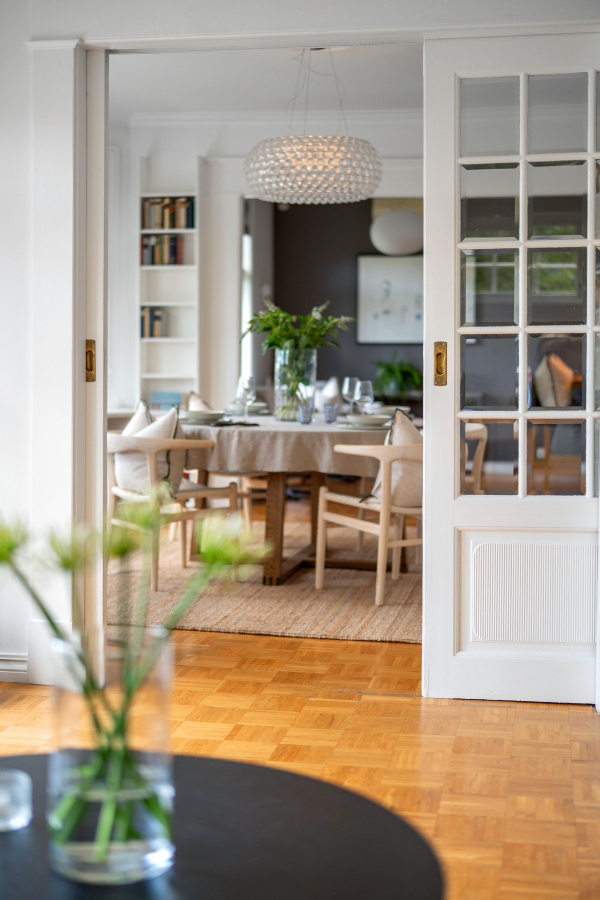 Dobbel skyvedør mellom stue og spisestue Galleribilde