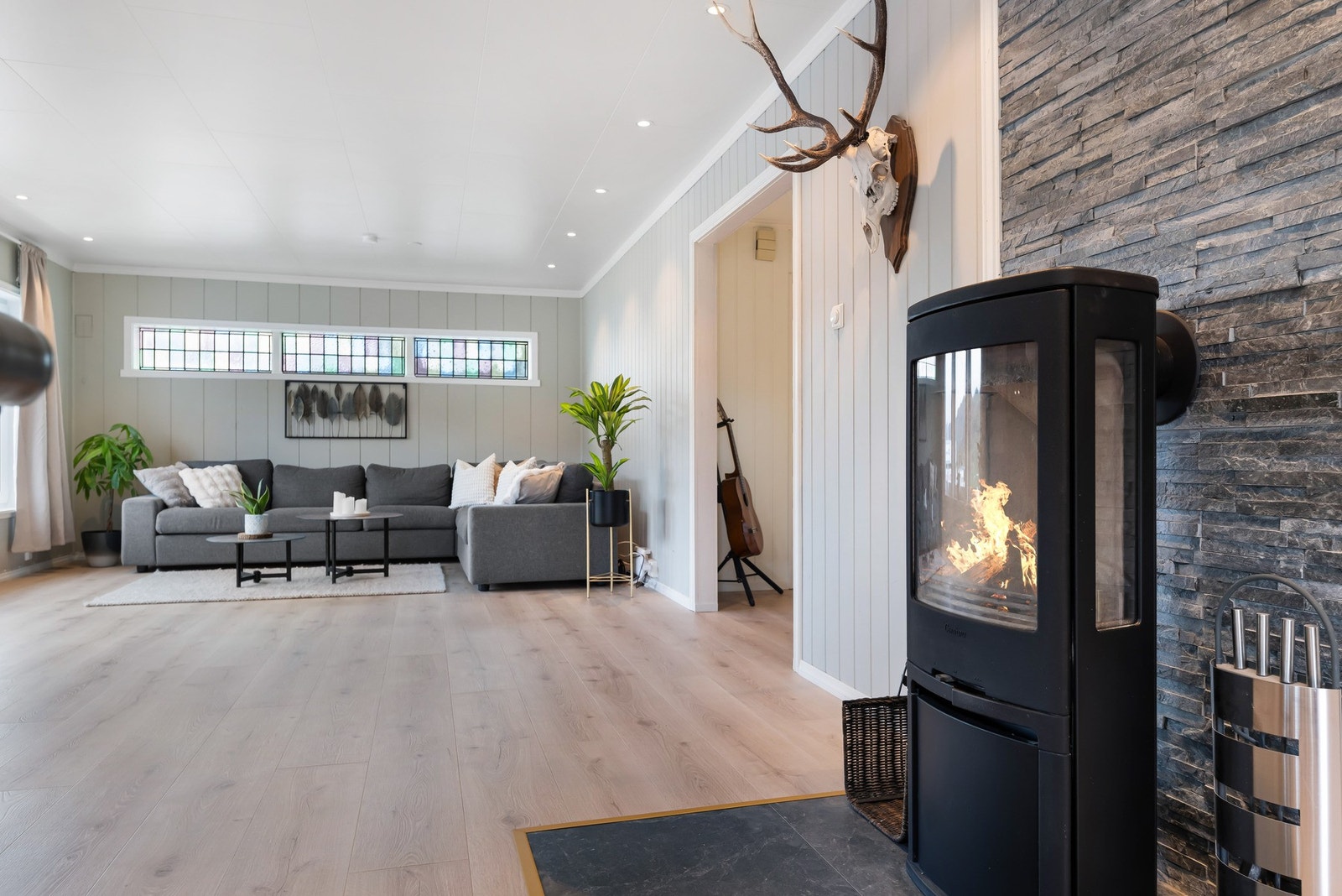 Stuen har et areal på hele 46,3 m². Galleribilde