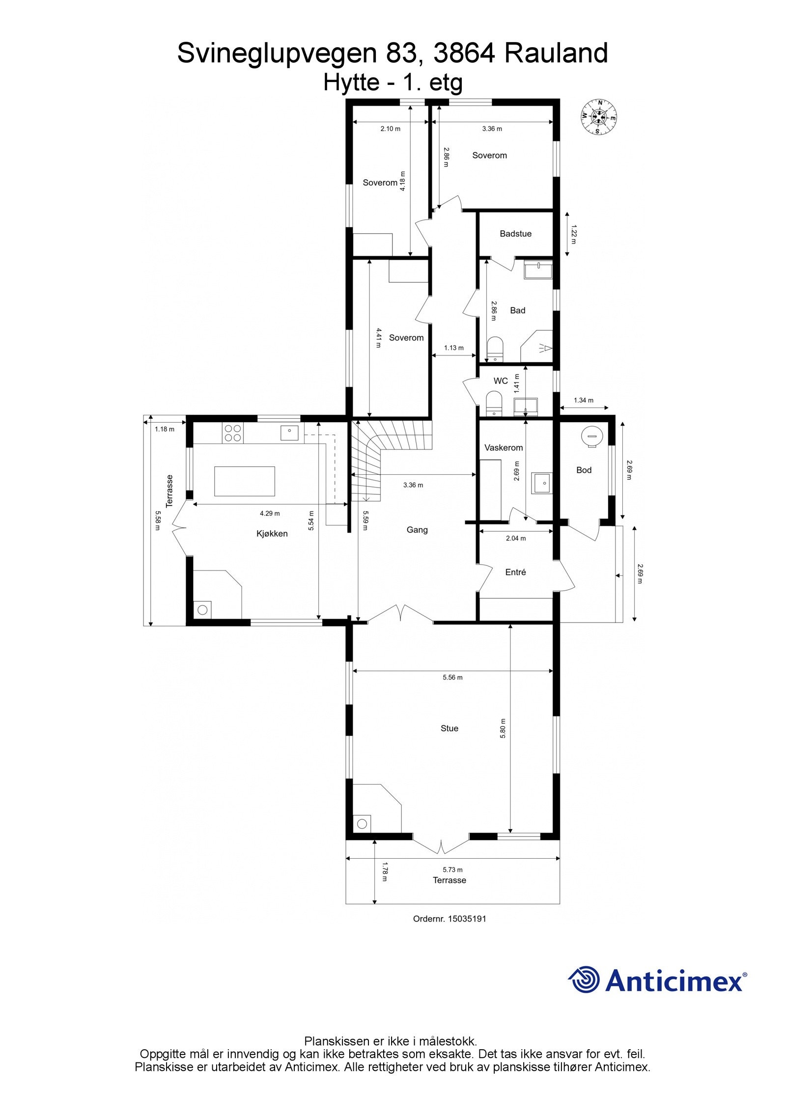 Plantegning 1 etg Galleribilde