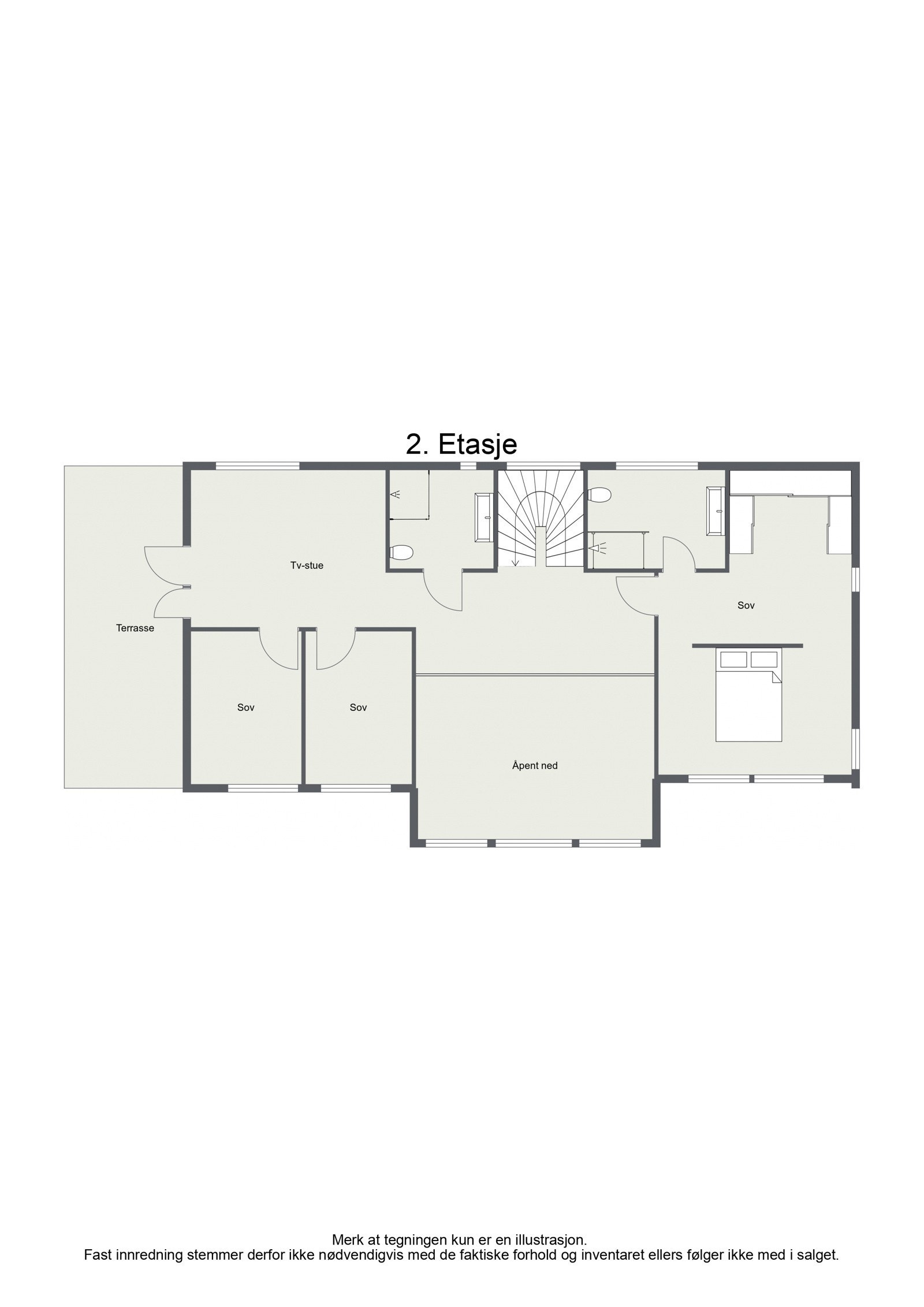 Plantegning 2.etasje Galleribilde