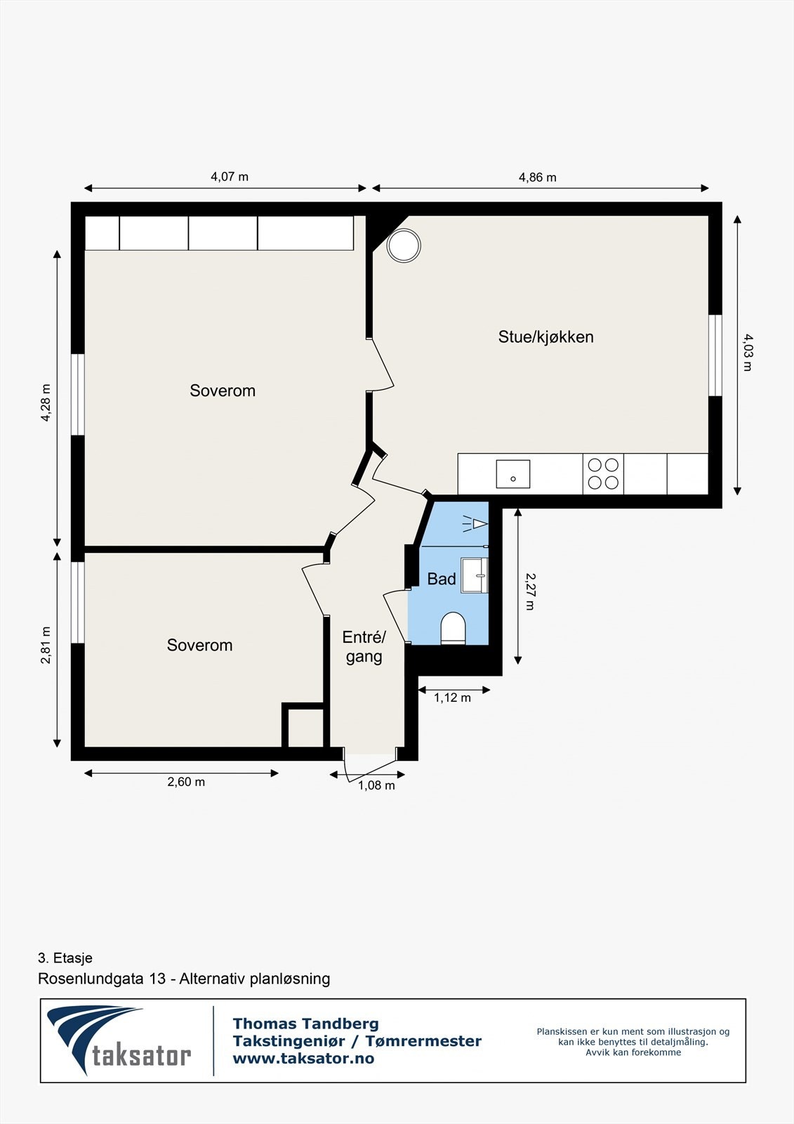 Alternativ planløsning. Galleribilde