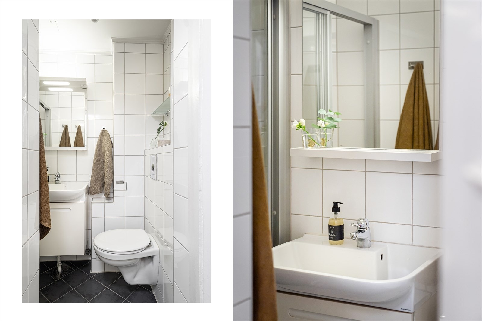 Pent flislagt baderom, modernisert i 2012 med behagelig gulvvarme. Galleribilde