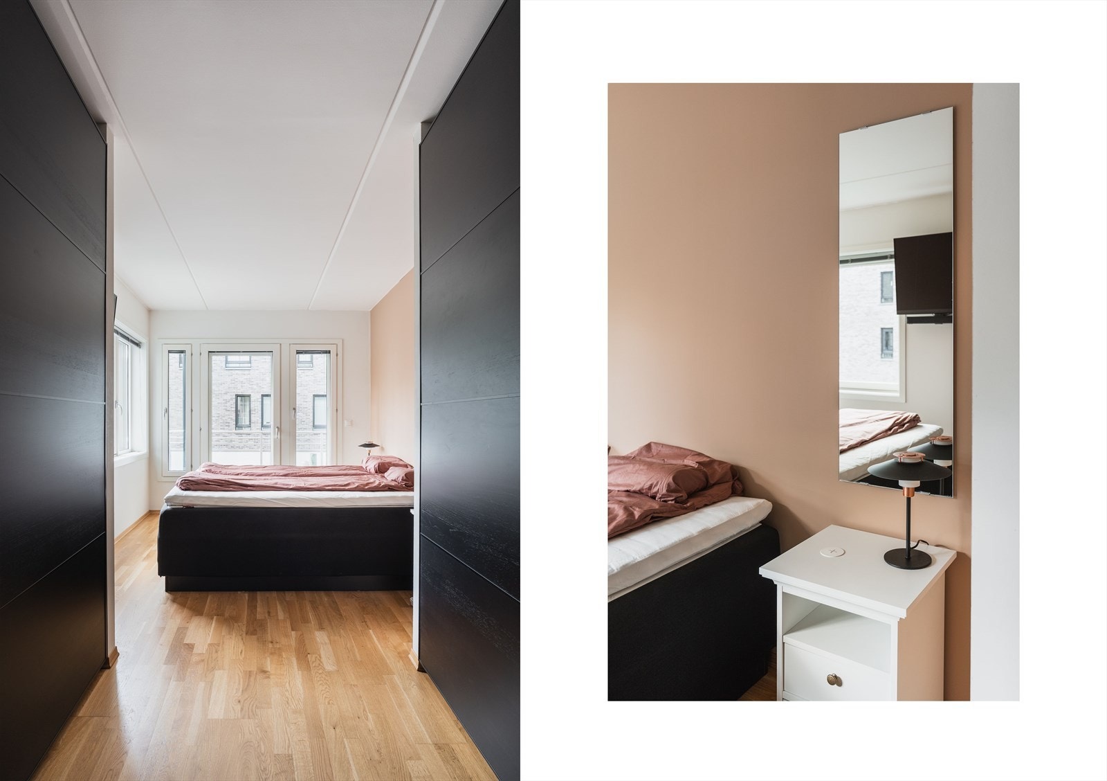 Store vindusflater gir rikelig med naturlig lys. Galleribilde