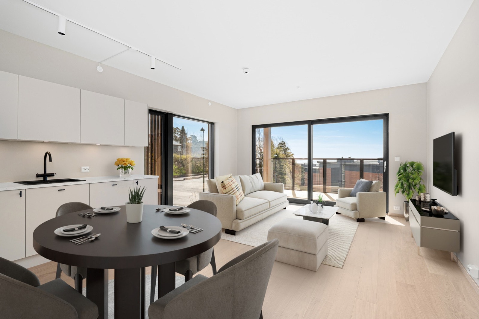 Flott 2-roms andelsleilighet i det nye borettslaget på Tinnheia, "Tinnheitoppen". Galleribilde