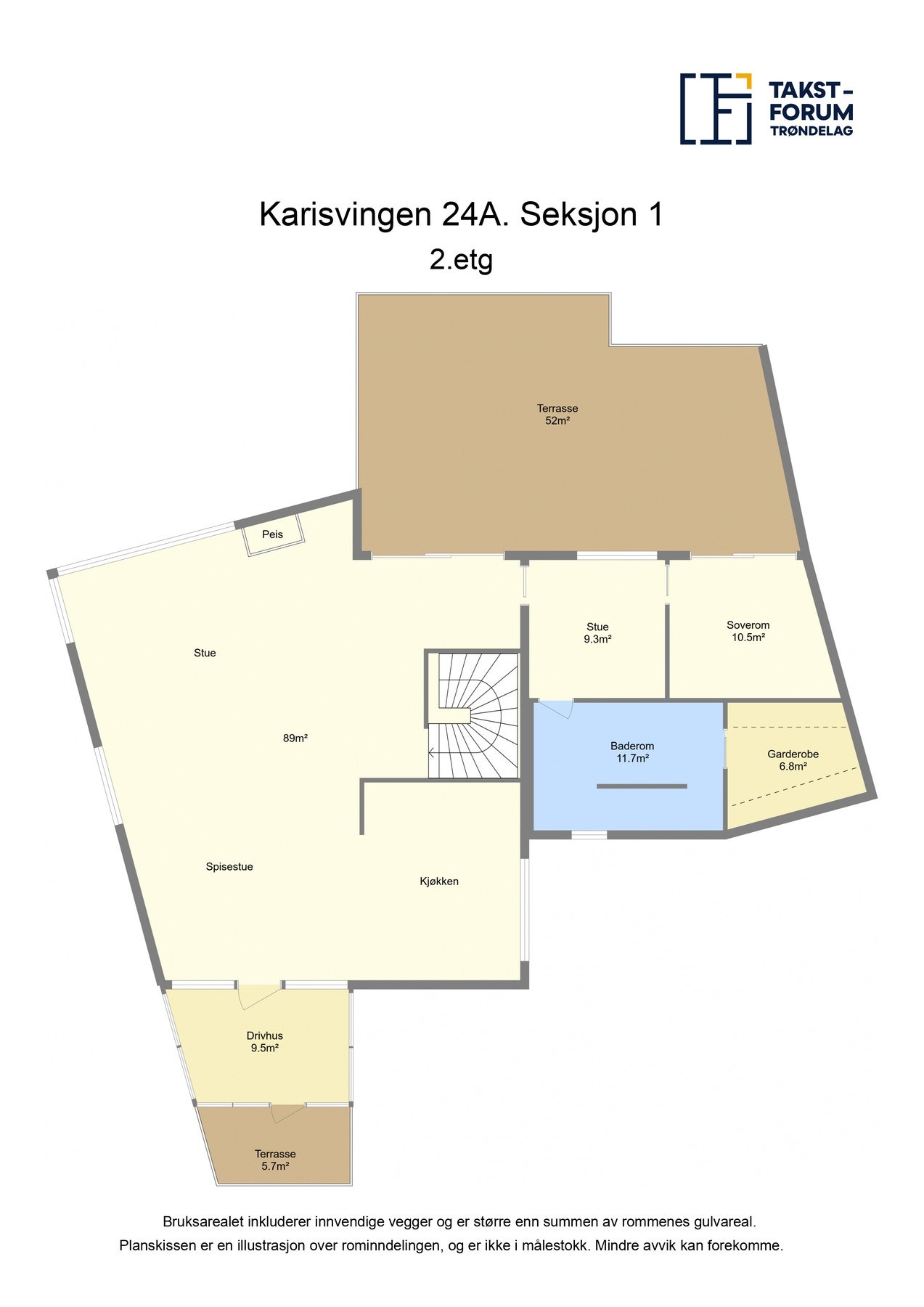 Plantegning 2.etaskje Galleribilde
