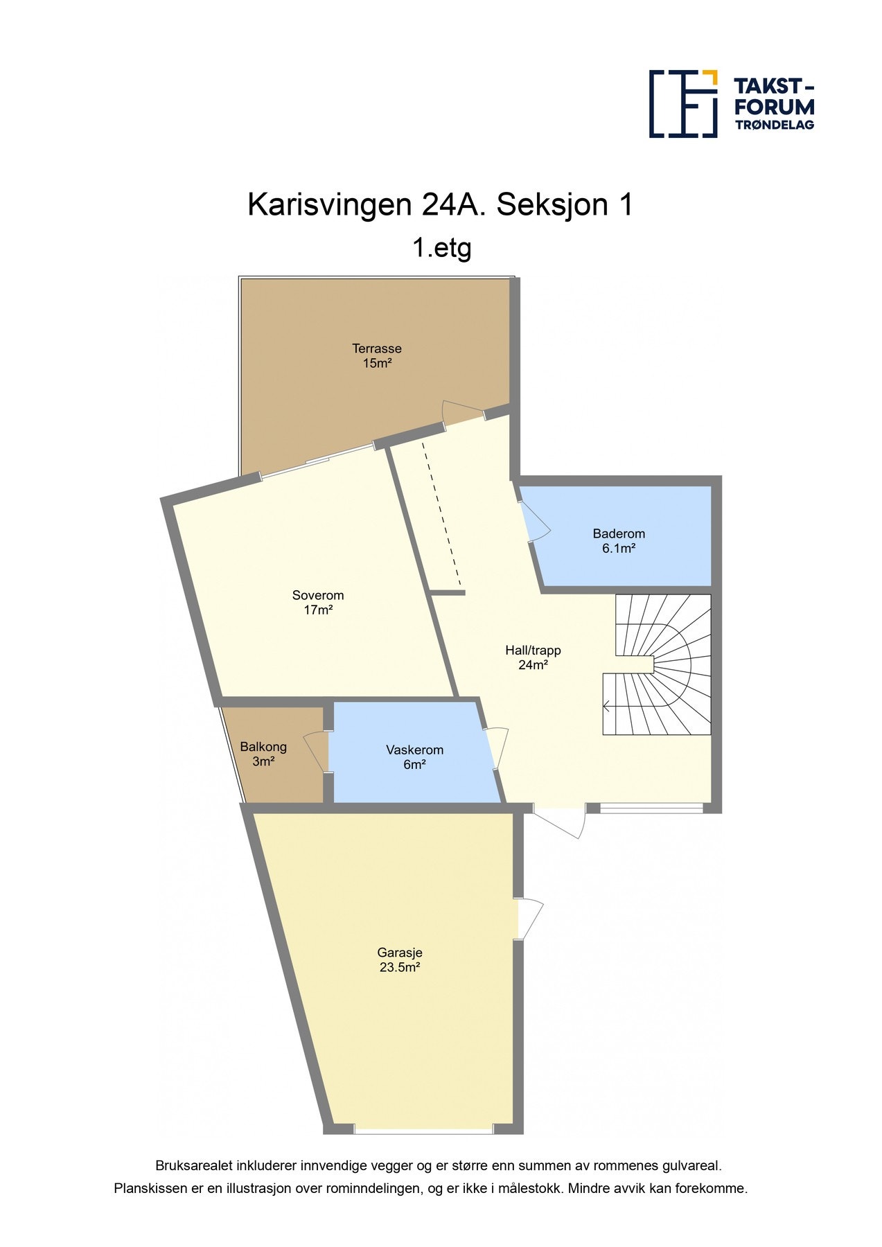 Plantegning 1.etaskje Galleribilde