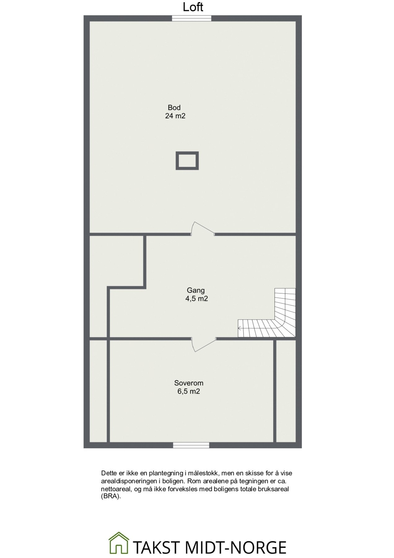 Planskisse loft. Galleribilde