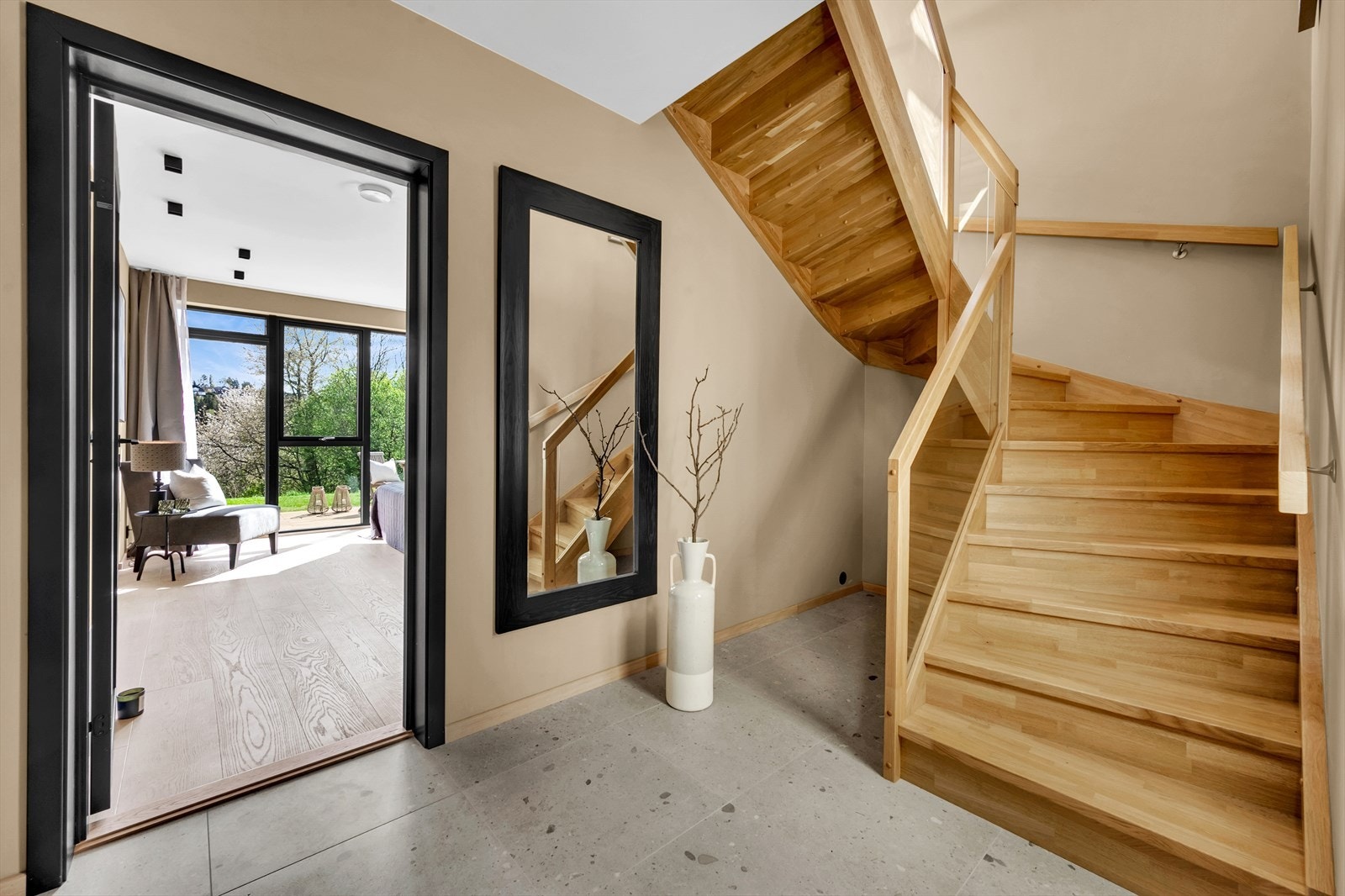 Eik trapp med glass fra Scalia/ Hagen AS Galleribilde