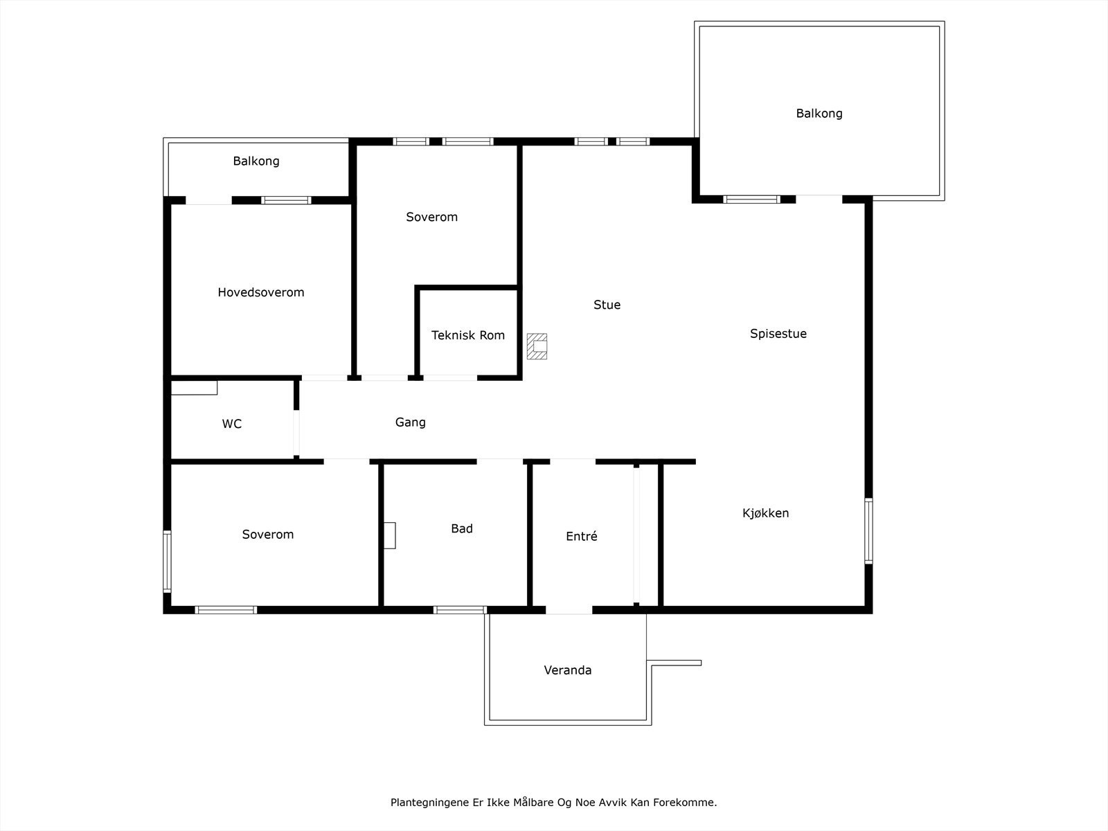Ta en titt på planskissen og gjør deg kjent med romfordelingen! Galleribilde