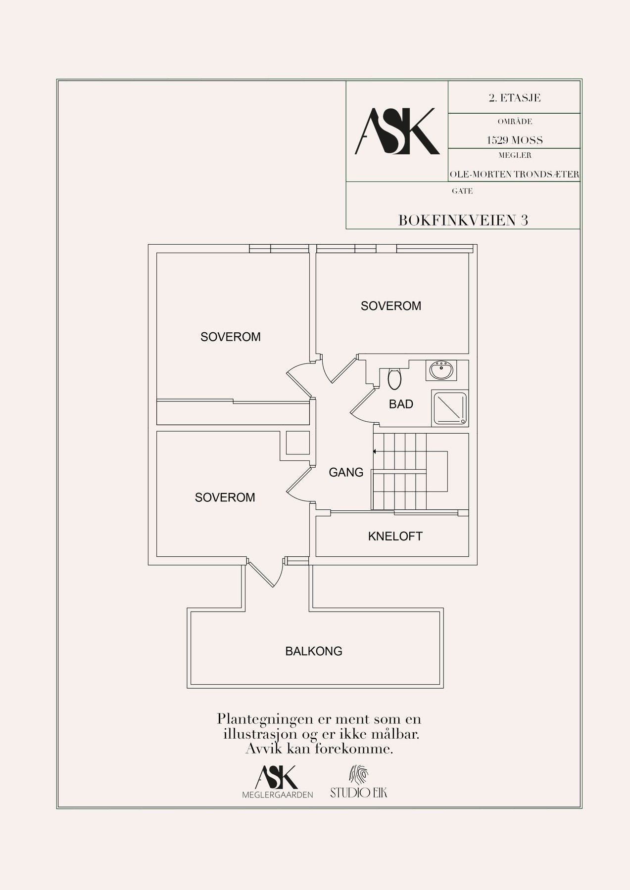 Plantegning 2. etasje Galleribilde