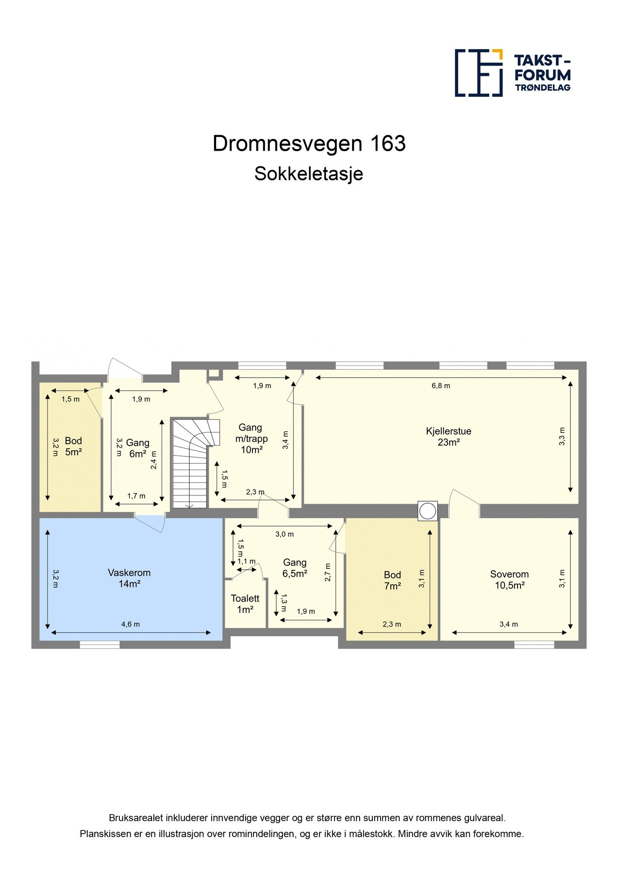 Plantegning sokkeletasje. Galleribilde