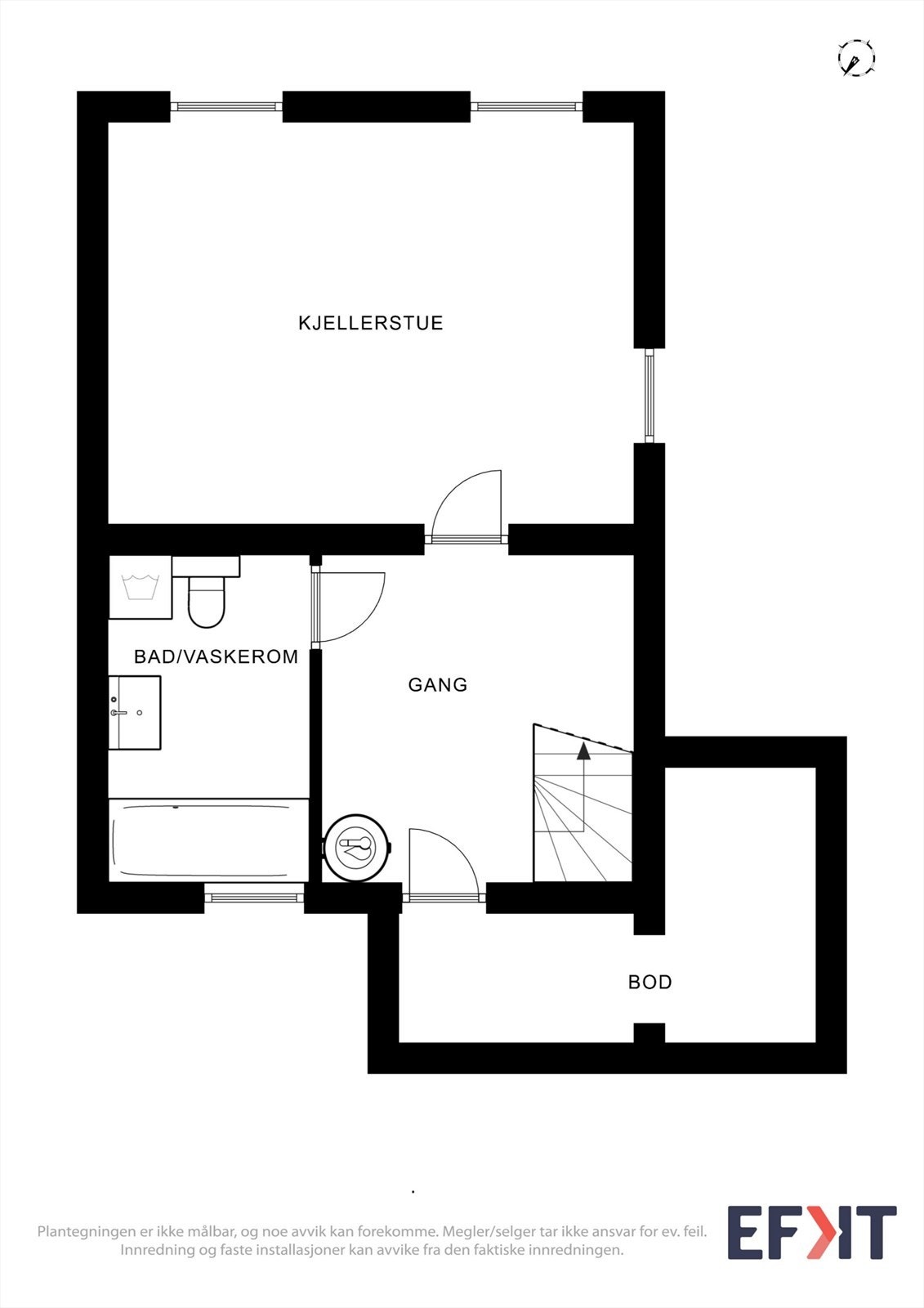 Plantegning kjeller. Galleribilde