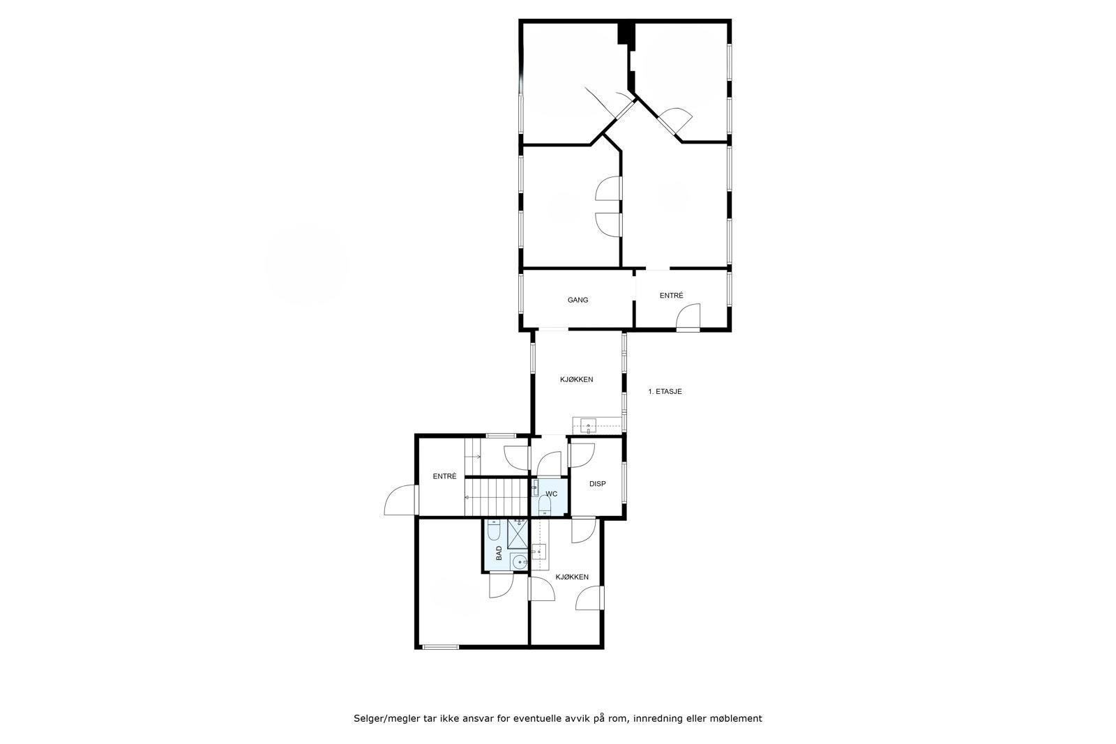 Plantegning 1. etg. Galleribilde