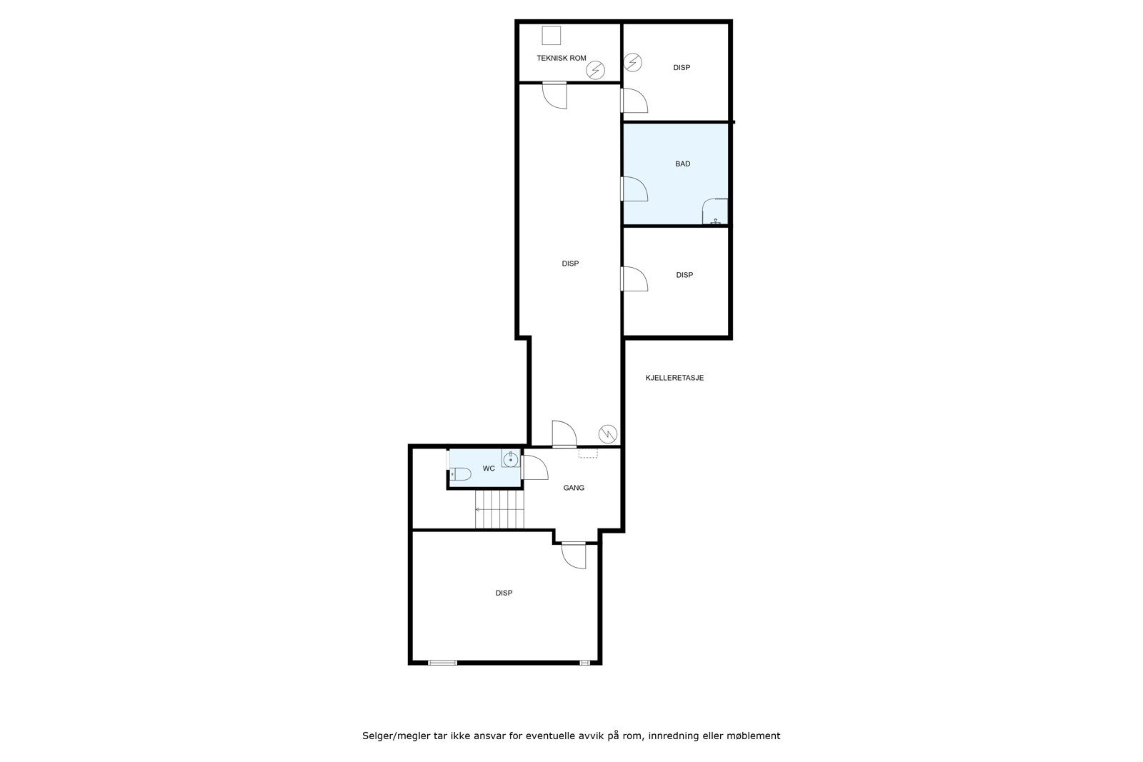 Plantegning kjeller Galleribilde