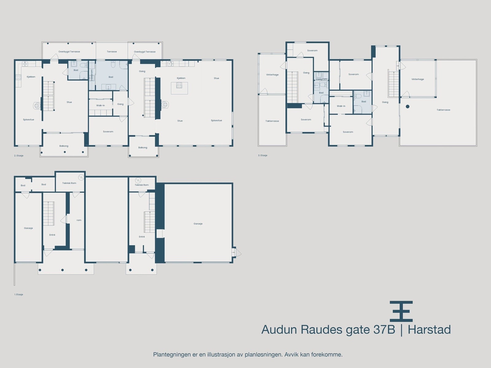 Plantegning samlet Galleribilde