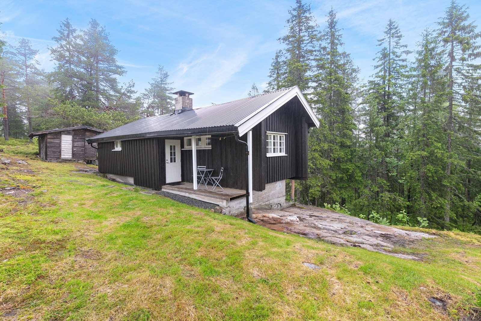 Velkommen til denne hytten med stor tomt øverst på Holterkollen Galleribilde