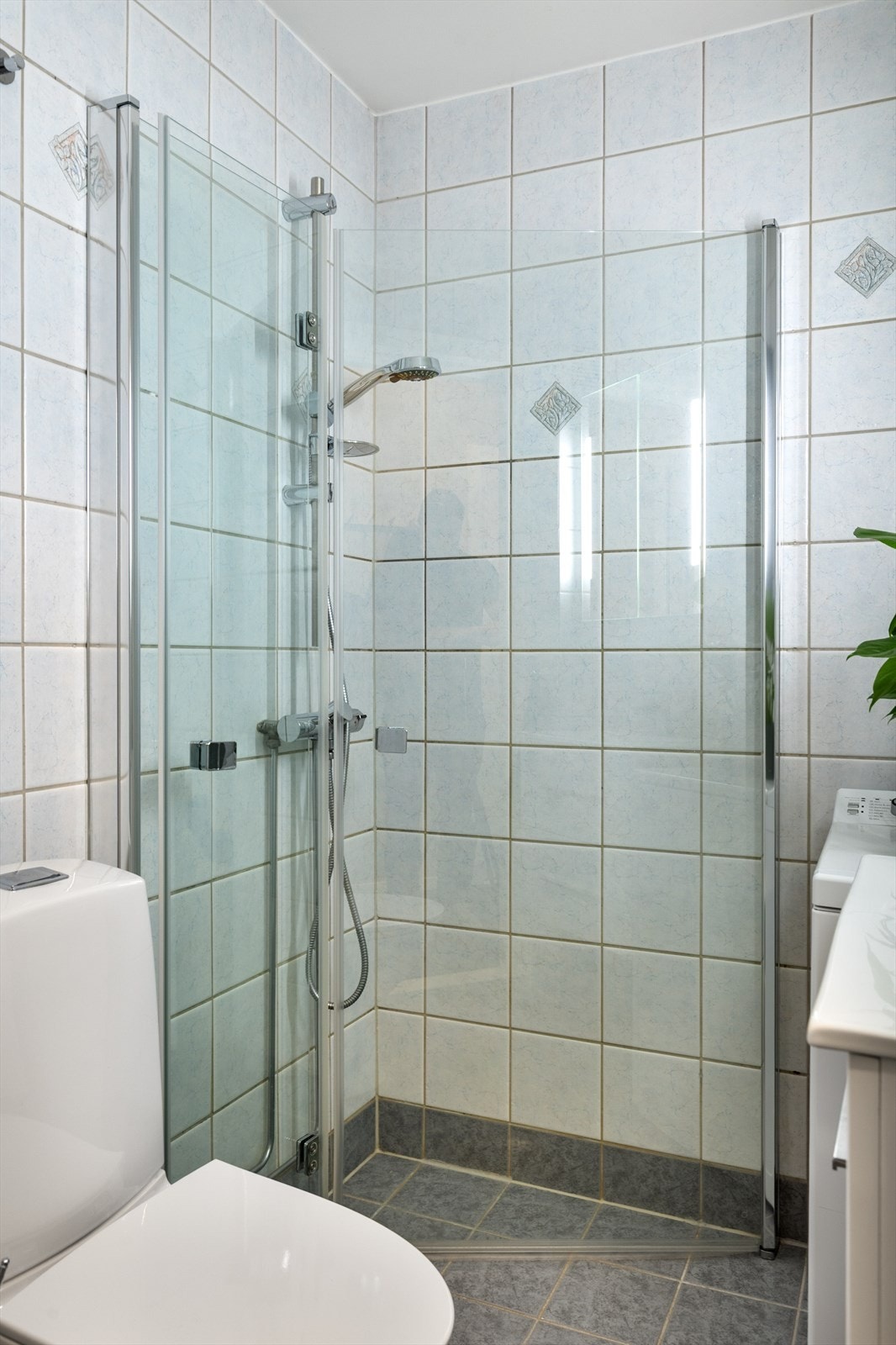 Praktisk dusjhjørne. Galleribilde