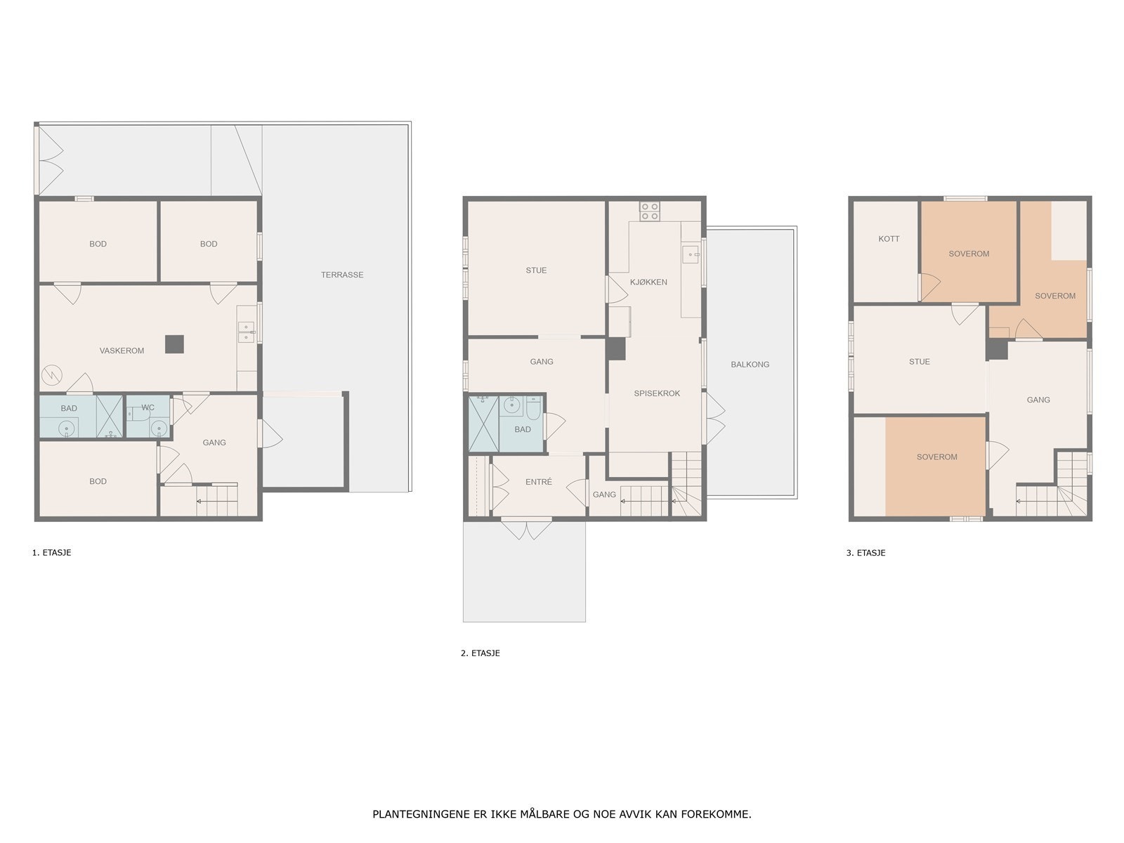 Plantegning alle etasjer Galleribilde