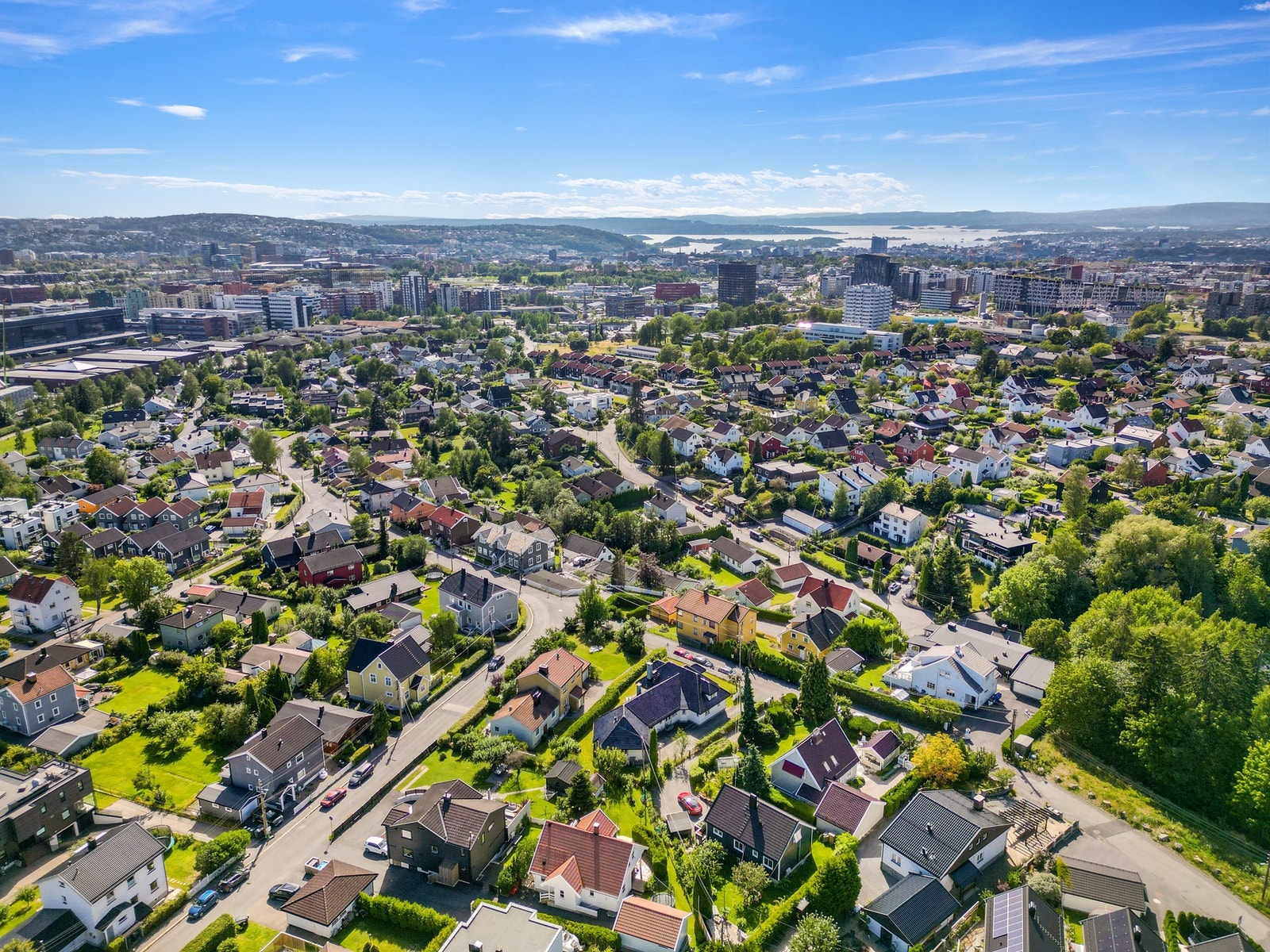 Sørvest med Oslofjorden i bakgrunnen. Du sykler til Aker Brygge på en halvtime. Galleribilde