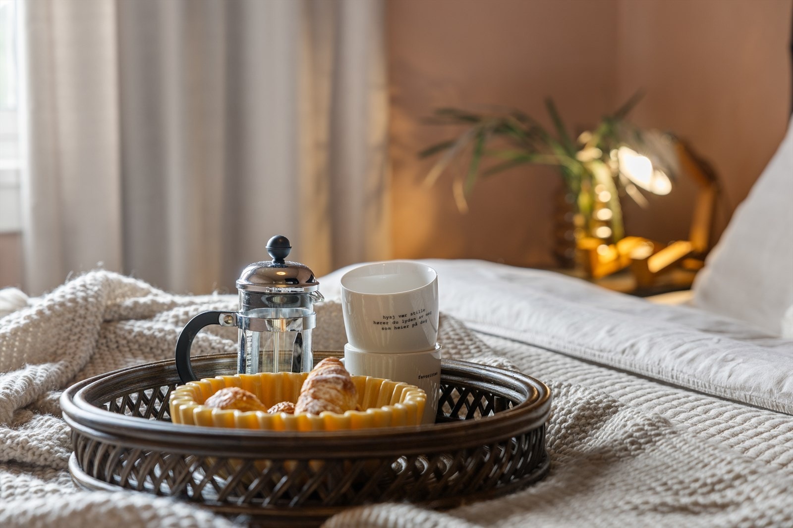 Delikate fargevalg gir en god atmosfære Galleribilde