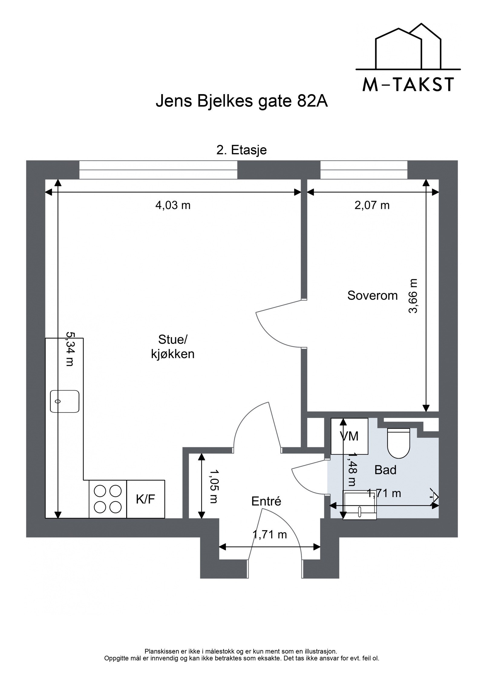 Jens Bjelkes gate 82A - 2. Etasje Galleribilde