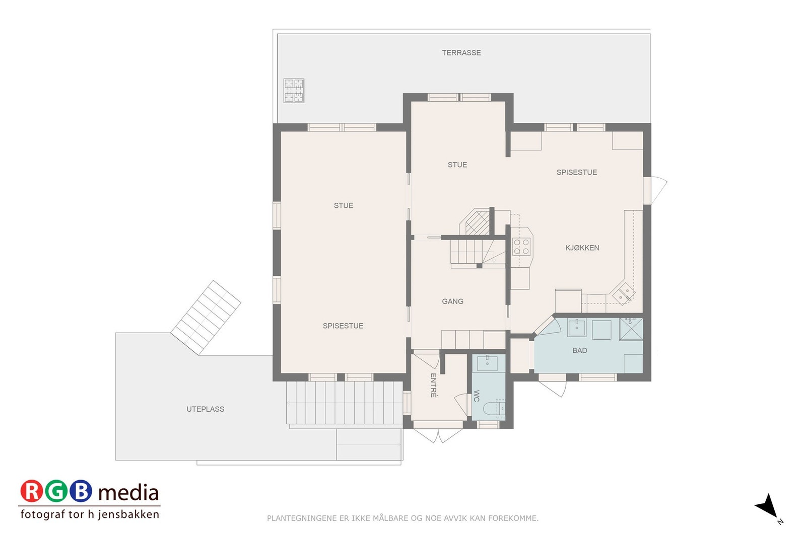 Plantegning 1. etasje Galleribilde