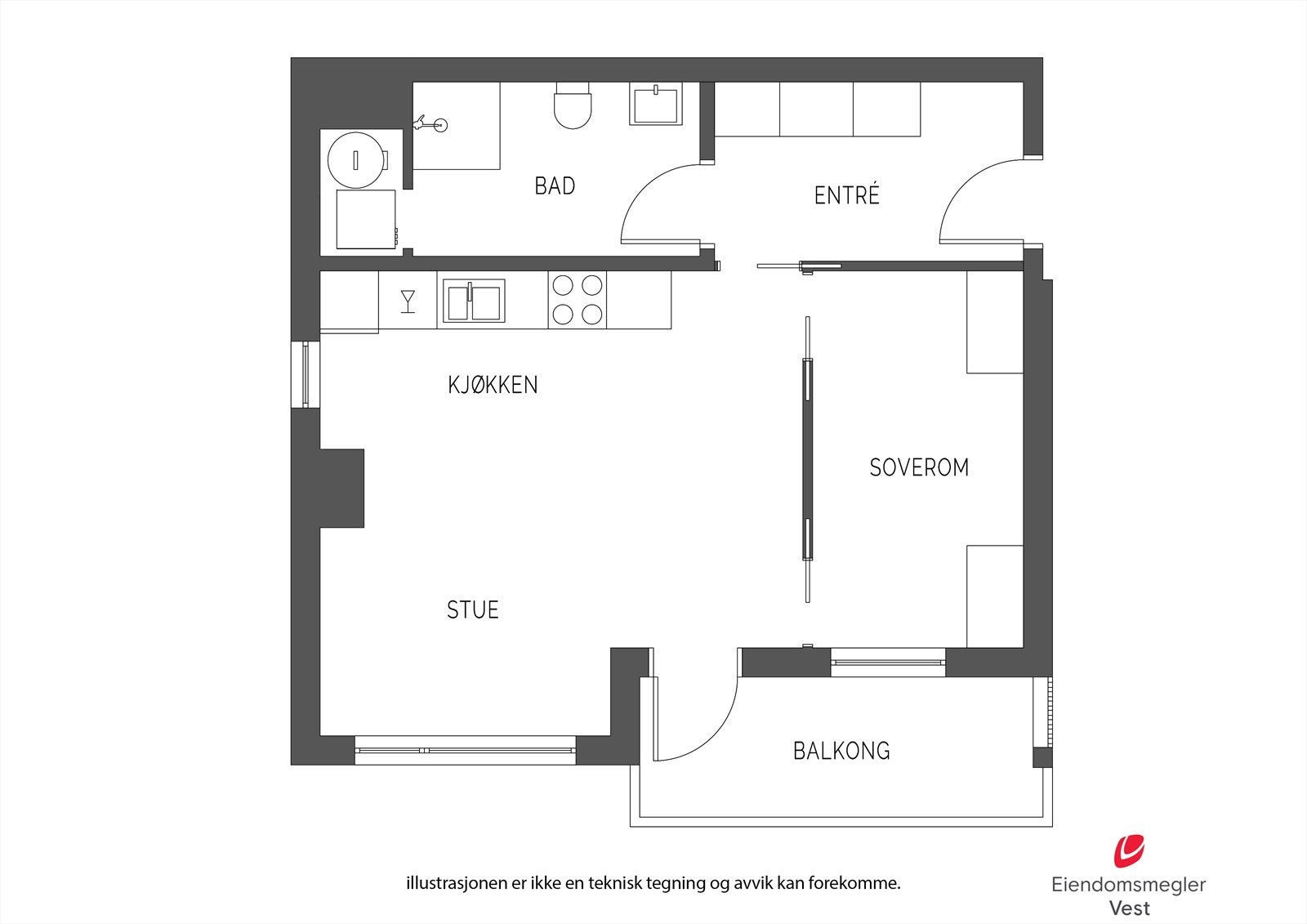 Plantegning 3. etasje Galleribilde