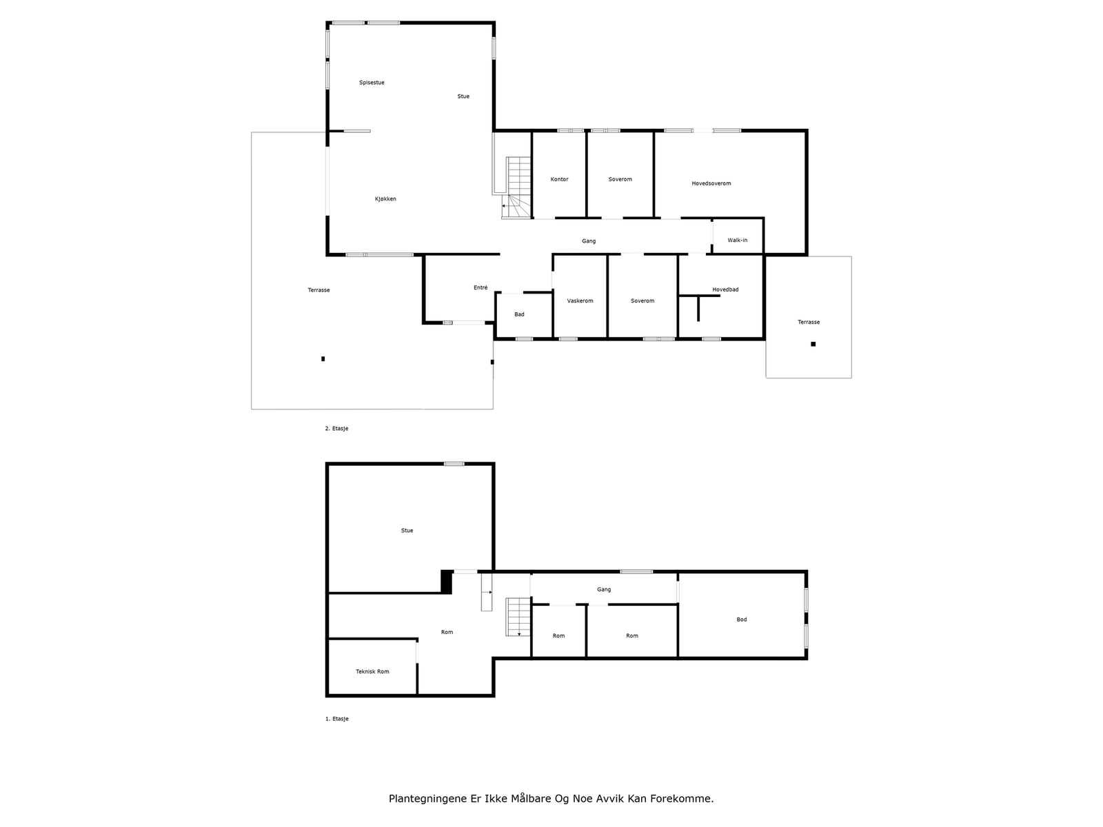 Plantegning - Begge plan Galleribilde