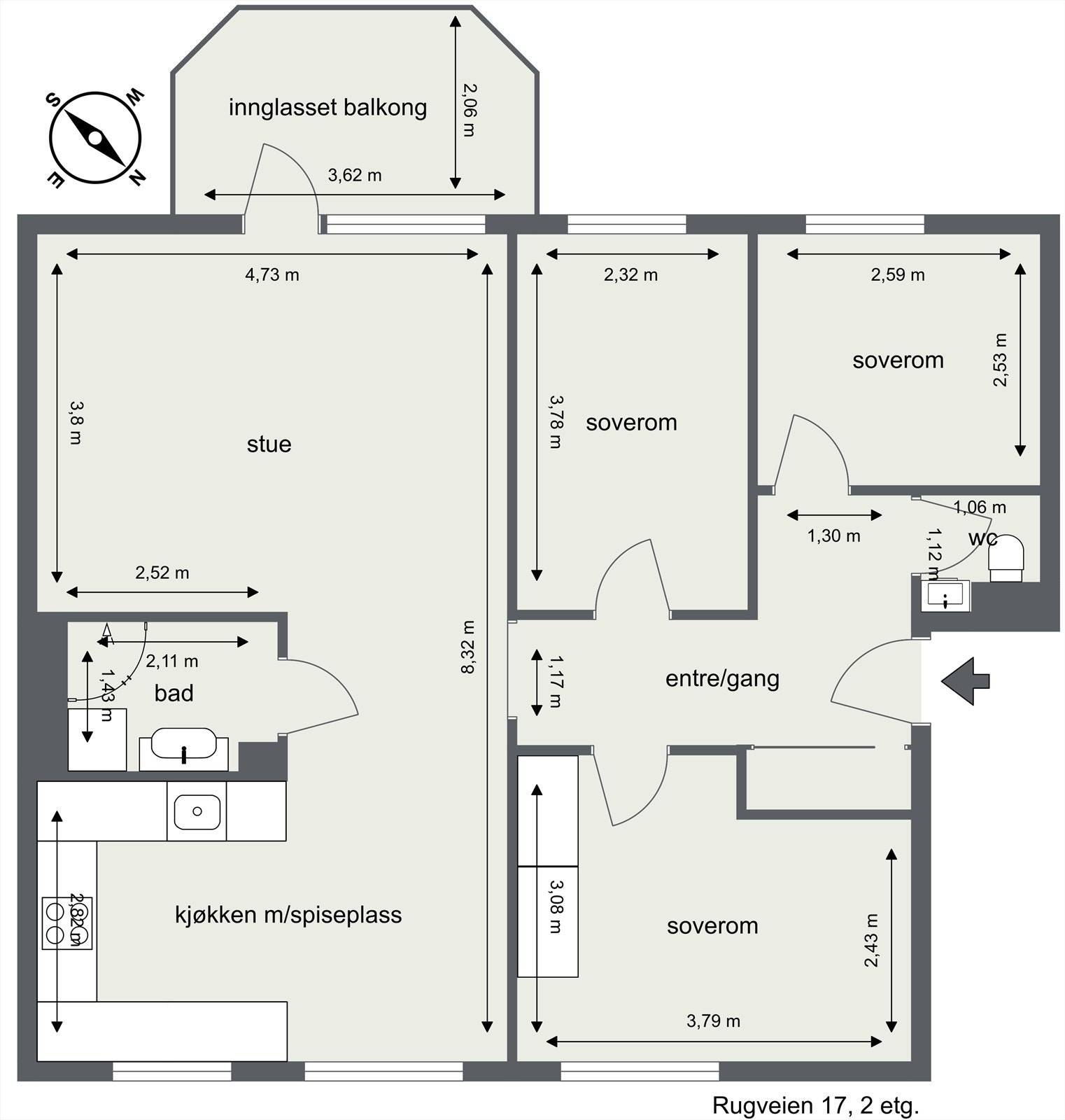 Plantegning Galleribilde