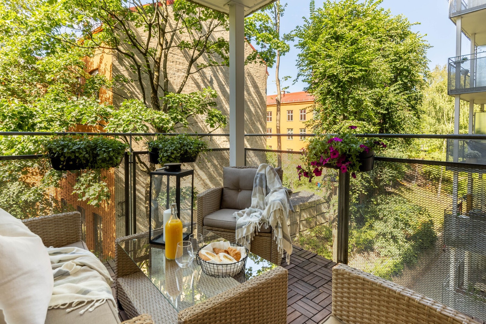 Leiligheten har en meget koselig balkong. Galleribilde