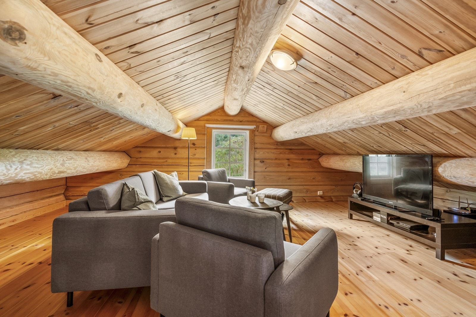 Åpen hems med plass til ekstra sengeplasser eller leke-/oppholdsrom. Lavere takhøyde (under 1,90 m) Galleribilde