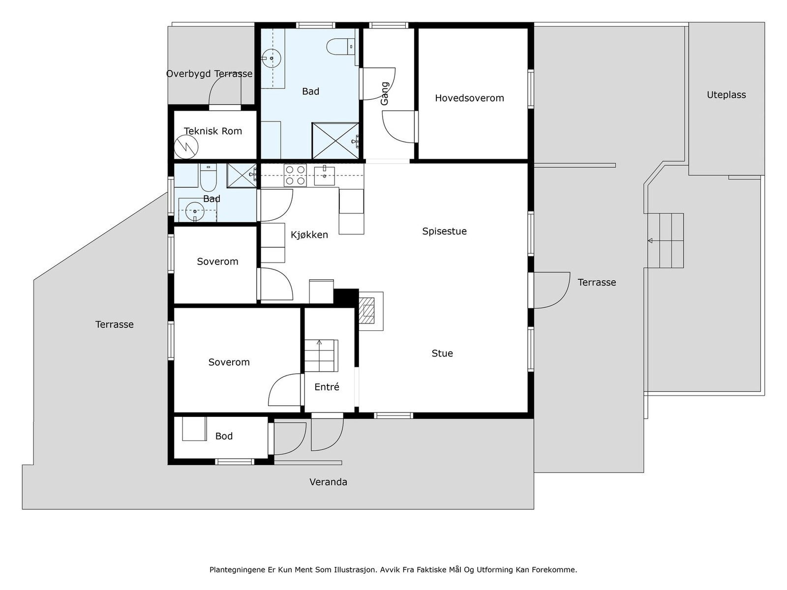 Plantegning 1.etasje Galleribilde