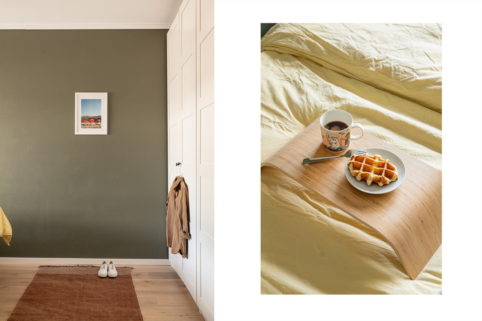 Garderobeskap med god plass til oppbevaring på to av soverommene. Galleribilde