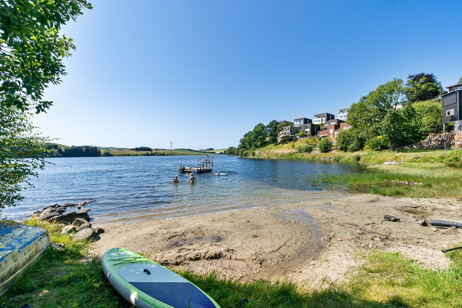 Populær badeplass i Brunnvigå Galleribilde