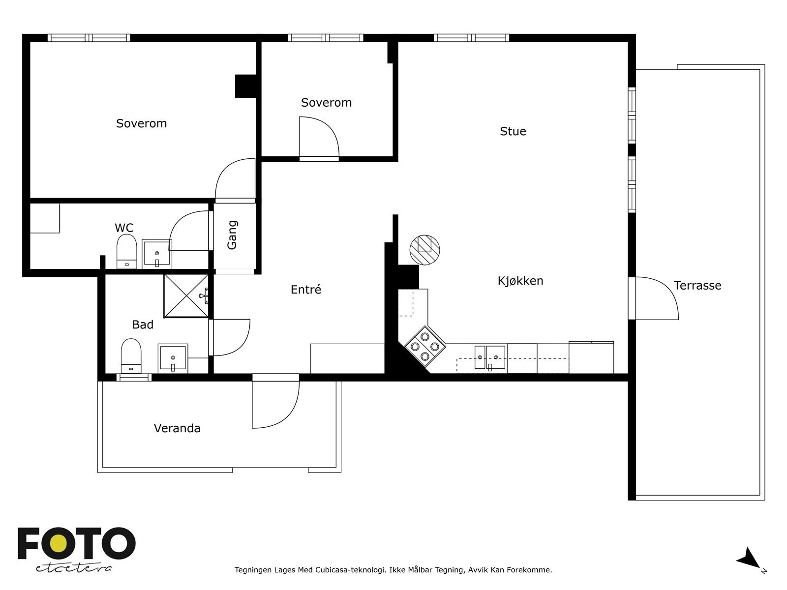 Veiledende plantegning- ikke målbar. Galleribilde