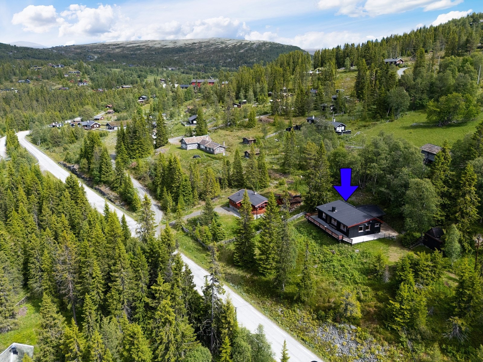 Området preges av spredt hyttebebyggelse. Galleribilde