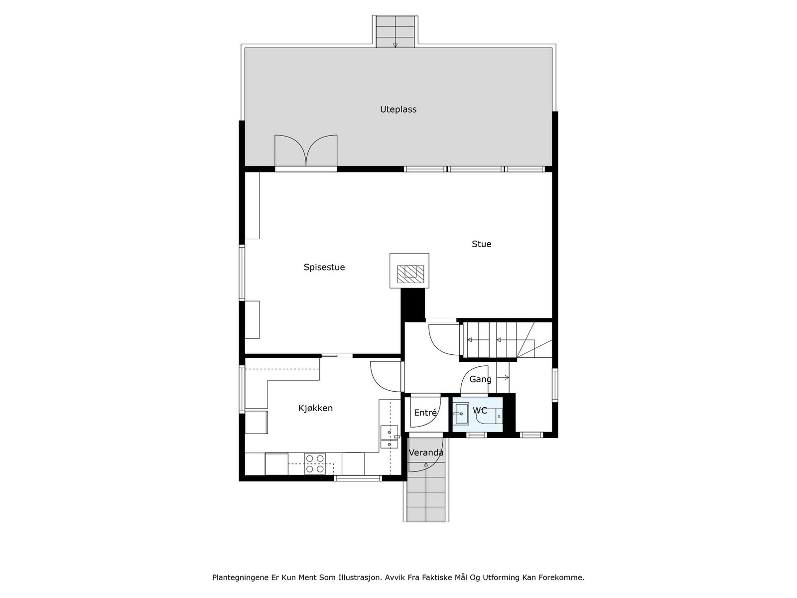 Plantegning 1 etasje Galleribilde