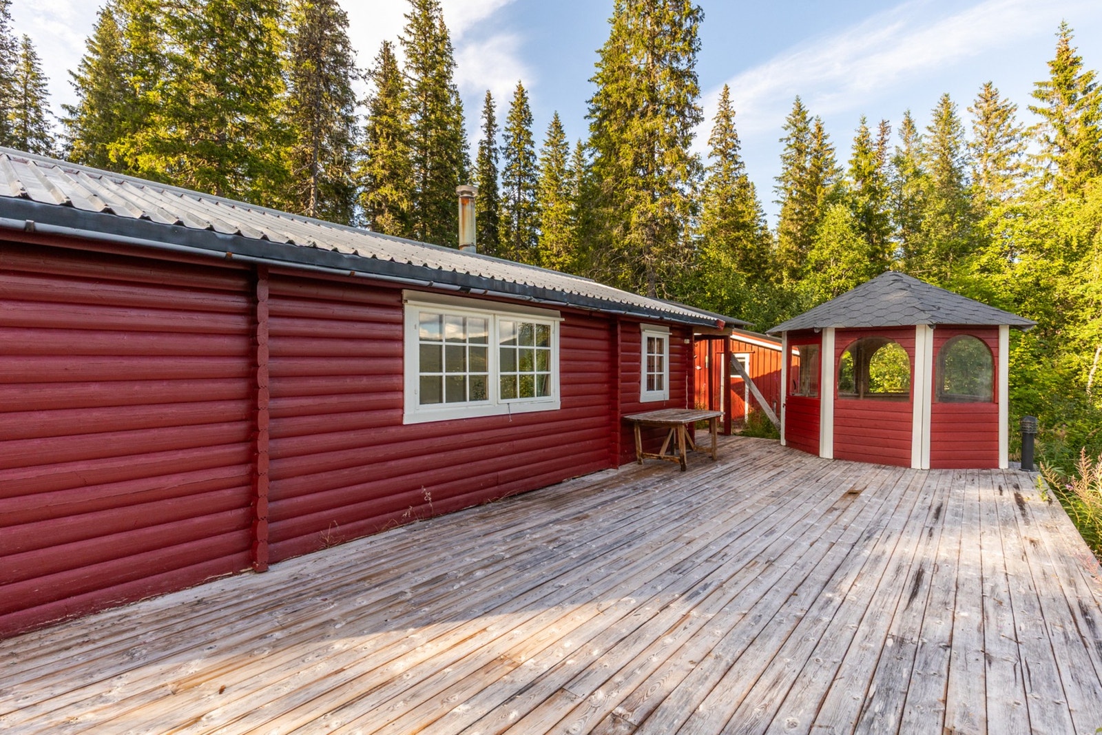 Her kan du nyte svært gode solforhold og fantastisk utsikt både sommer og vinter Galleribilde