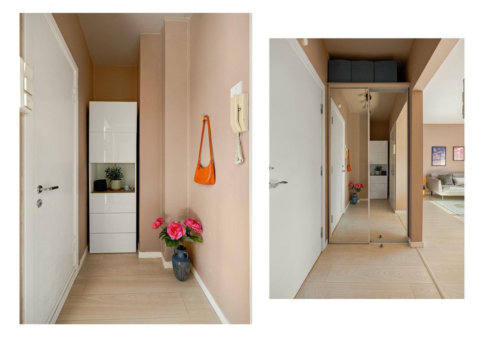 Velkommen inn! Her finner du gode lagringsmuligheter i medfølgende skyvedørsgarderobe, samt i skap. Galleribilde