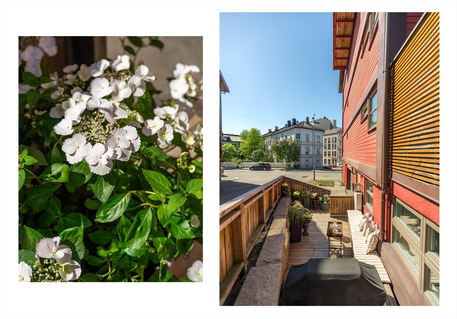 Her ute kan sommerens vakre soldager nytes til det fulle med god boltreplass til vennebesøk og måltider i friluft. Galleribilde
