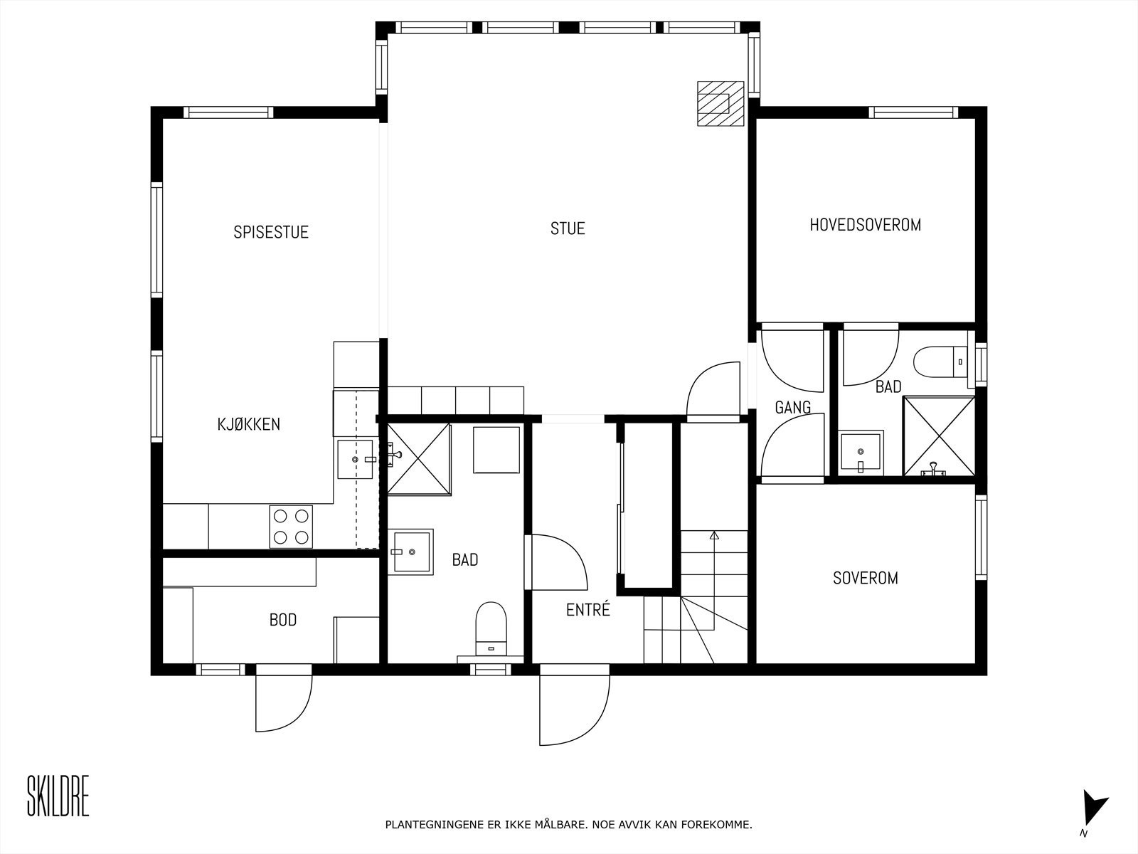 Plantegning 1. etasje. Galleribilde