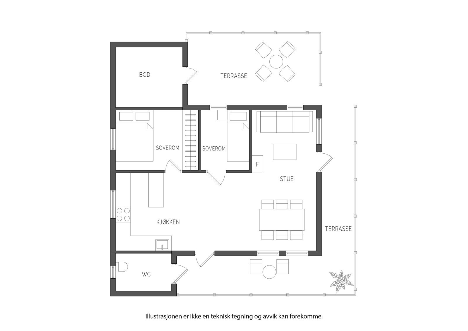 Plantegning - velkommen til visning. Galleribilde