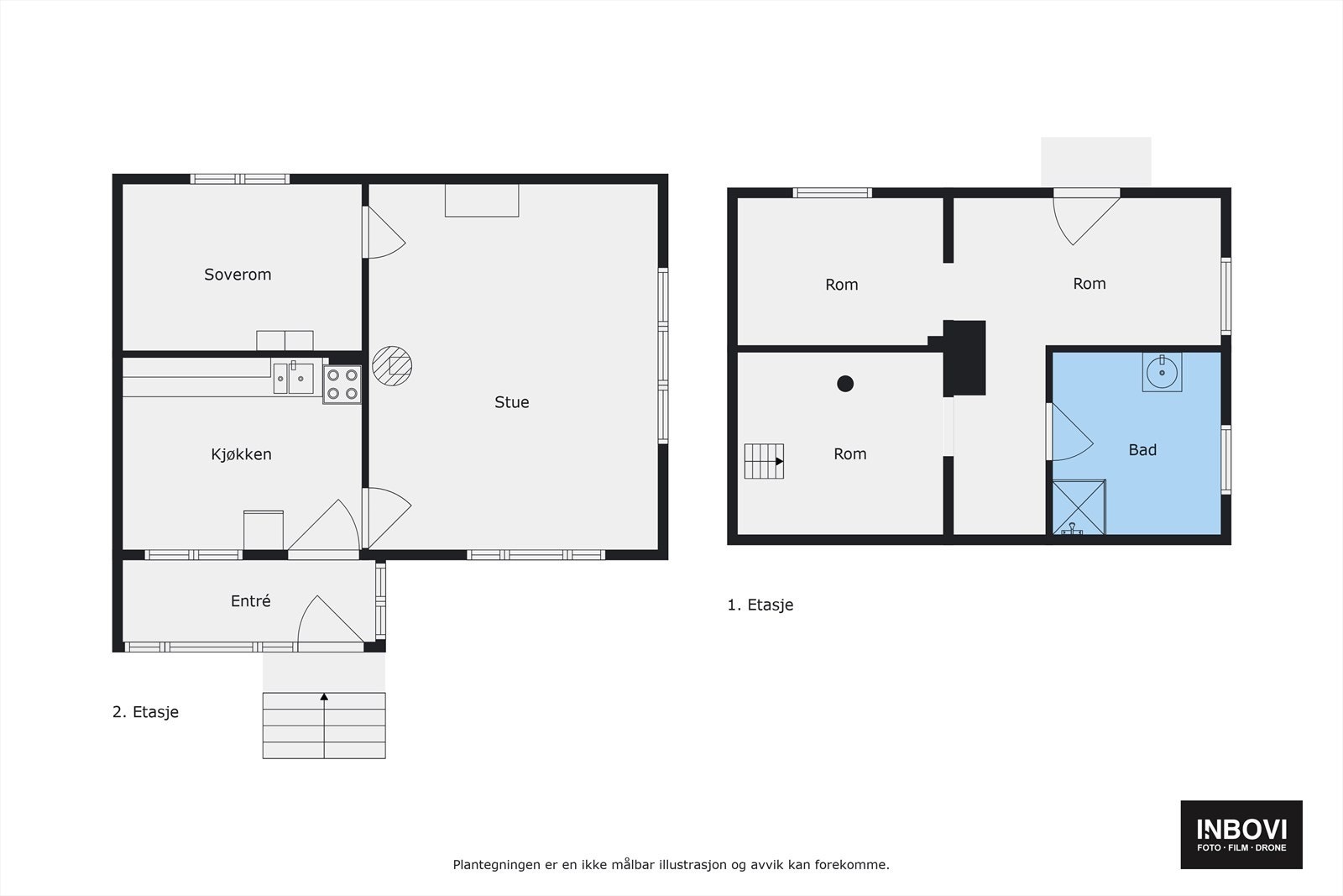 Planskisse av hovedetasje og grovkjeller Galleribilde