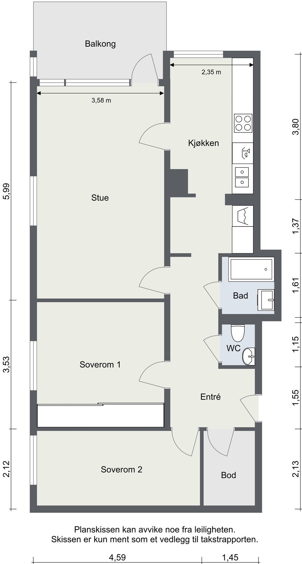 La oss starte med plantegningen så du får orientert deg. Galleribilde
