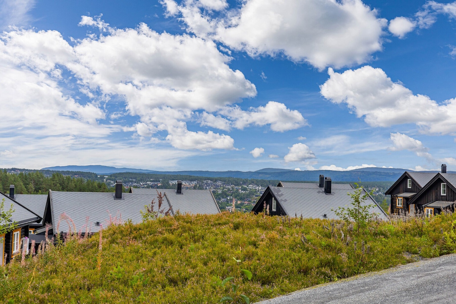 Fra terrassen er det trivelig utsyn. Galleribilde
