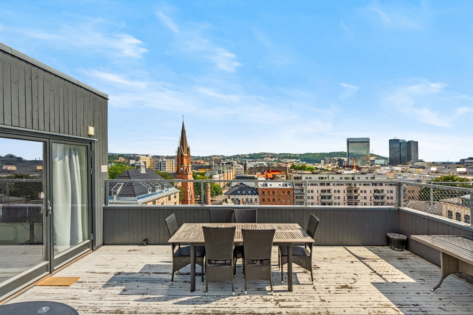 Til glede for beboerne er det en felles takterrasse. Galleribilde