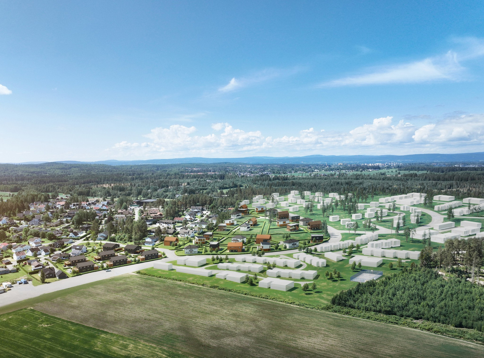 Algarheimsfjellet - et helt nytt boligfelt under utbygging.