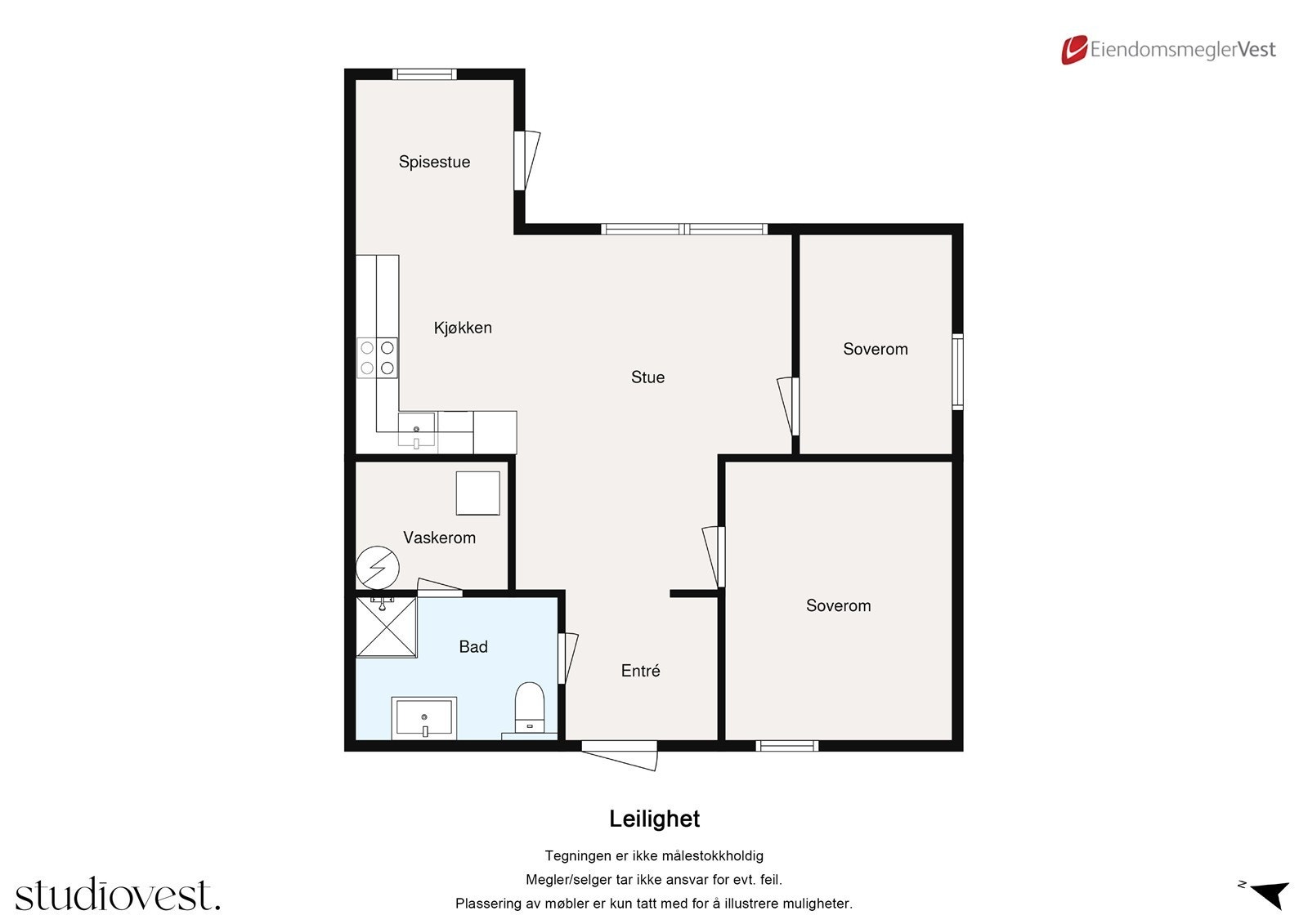 Planskisse: 1. etasje. Galleribilde