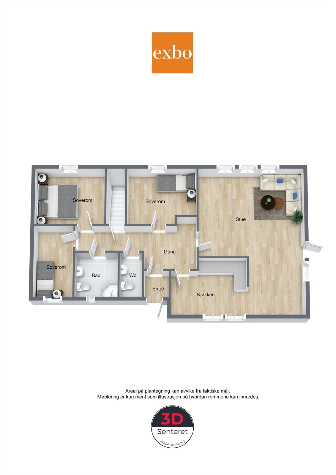 Plantegning 1.etg. Galleribilde