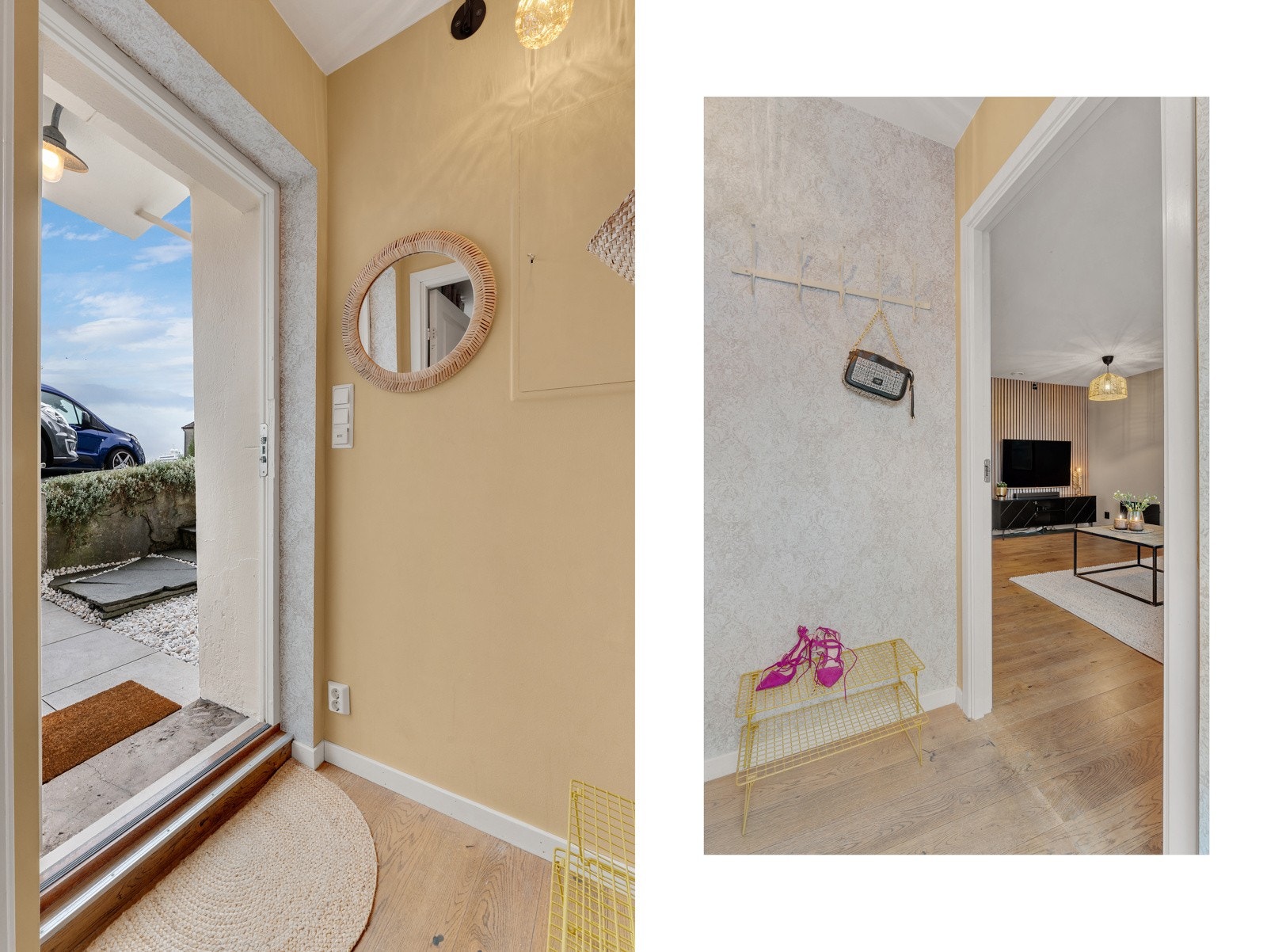 - Innbydende entré med plass til oppheng og skohyller - Galleribilde